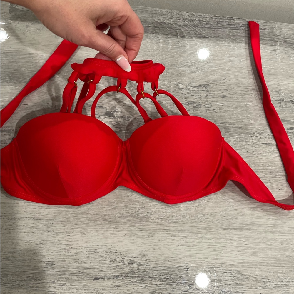 Red bikini top